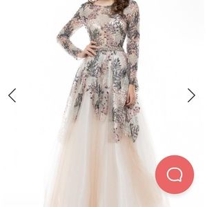 Colors Couture - Embellished Long Sleeve A-